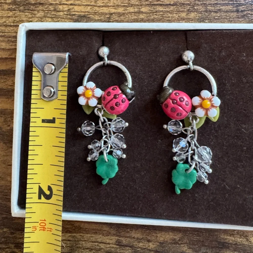 NWT Thun Ladybug Enamel Dangle Earrings‎
